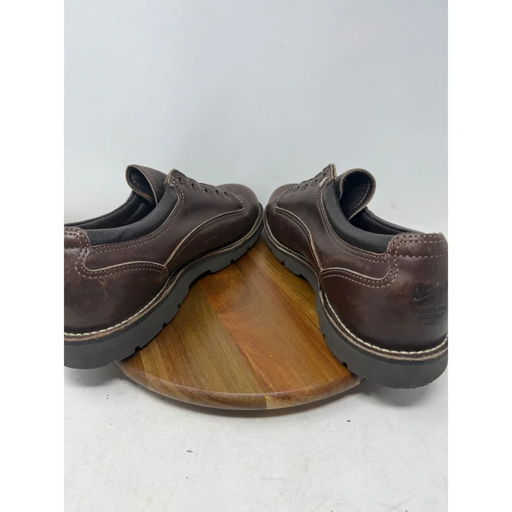 Danner 49300 Mens 14 D Brown Leather Oxford Work Shoes Made In USA No Laces